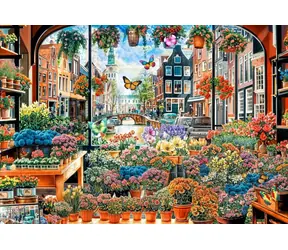 GRAPHICS Puzzle Das Blumengeheimnis von Amsterdam / 1000 Teile / 69 × 47,8 cm