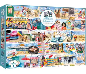GIBSONS Puzzle Liegestühle und Esel / 1000 Teile / 68 x 49 cm