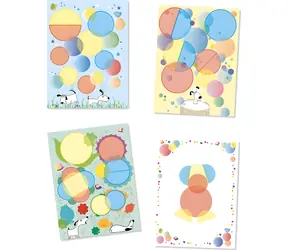 DJECO Regenbogen-Collage-Zauberräder / Kreativset / 4 Vorlagen