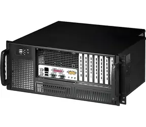 Techly I-CASE MP-P4HX-BLK6 schwarz / Servergehäuse / 4 HE / Metall / 2x USB 2.0 / 482x382x177 mm