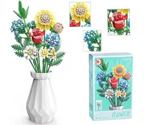 JOKOMISIADA Bausatz Blumenstrauß mit Vase / 618 Teile