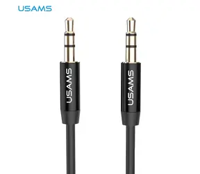 USAMS YP-01 Audiokabel 3,5-mm-Klinkenstecker (M) - 3,5-mm-Klinkenstecker (M) schwarz / Audiokabel / Anschluss / 1 m