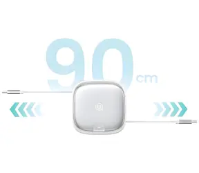USAMS SJ650 silber / Datenkabel / 3-in-1 / Micro-USB, USB-C, Lightning / 60 W / mit Ständer