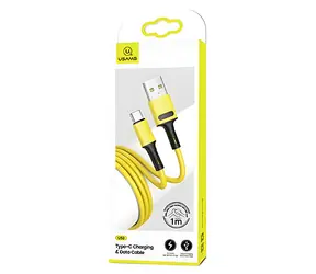 USAMS SJ436 U52 gelb / Kabel / USB Typ-C / Schnellladung / 2 A / 1 m