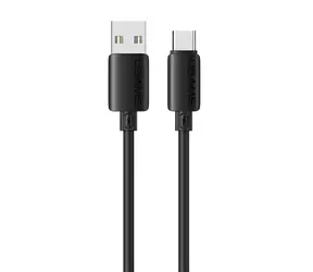 USAMS U98-786 schwarz / Lade- und Datenkabel / USB-C / 3 A / 18 W / 1 m / Silikon