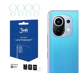 3MK -Linsenschutz für XIAOMI Mi 11 5G / Kameraglas / 4 Stück / Hybridglas