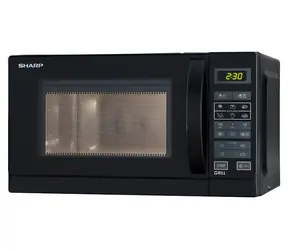 Sharp R-642BKW schwarz / Mikrowelle / Touch-Bedienung / 800 W / 20 l / 11 Leistungsstufen