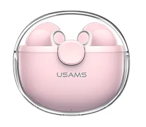 USAMS BHUBU04 TWS pink / Kabellose In-Ear-Kopfhörer / Bluetooth 5.1 / 30 mAh + 300 mAh