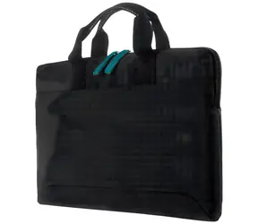 Tucano Smilza Super Slim Tasche, schwarz / Laptoptasche für 15,6"-Laptops und 16"-MacBook Pro / recyceltes PET / 42 × 29 × 4 cm