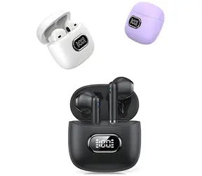USAMS IA II15 lila / Kabellose In-Ear-Kopfhörer / Bluetooth 5.3 / LED-Display im Gehäuse