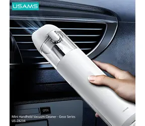 USAMS US-ZB234 weiß / Autostaubsauger / 65 W / 6000 Pa / 7800 mAh / 30 Min.