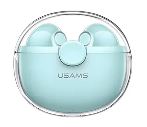 USAMS BU12 grün / Kabellose In-Ear-Kopfhörer / Bluetooth 5.1 / TWS / 30 mAh + 300 mAh