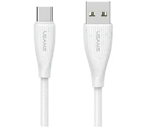 USAMS Green Series SJ714 weiß / Lade- und Datenkabel USB-A/USB-C / 1 m / 18 W / 3 A / 480 Mbit/s