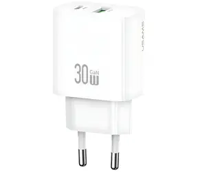 USAMS CC316 weiß / Ladegerät / 30 W / 1x USB-C / 1x USB-A / Schnellladefunktion