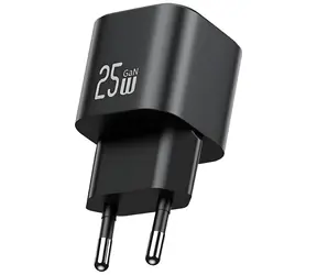 USAMS CC289 schwarz / Ladegerät / GaN / 25 W / USB-C / Power Delivery