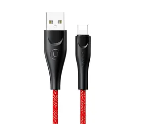 USAMS SJ391 U41 Geflochtenes rotes Datenkabel / Lightning / 1 m / 2 A