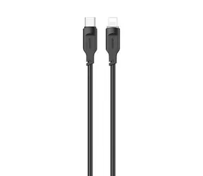 USAMS SJ566 Lithe Schwarz / Lightning-auf-USB-C-Datenkabel / 1,2 m / 20 W PD Schnellladung