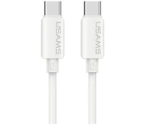USAMS U98 weiß / Datenkabel / USB-C auf Lightning / 30 W / 3 A / 1 m / Silikon
