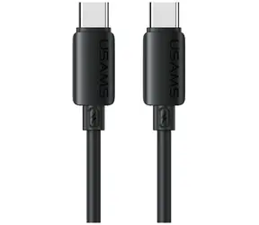 USAMS U98 schwarz / Datenkabel / USB-C - USB-C / 60 W / 3 A / 1 m