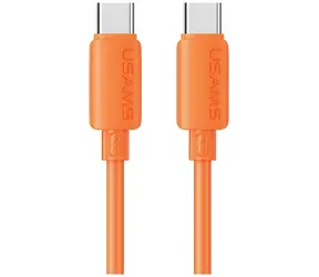 USAMS U98 orange / Datenkabel / USB-C - USB-C / 60 W / 3 A / 1 m