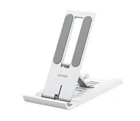 USAMS ZJ070 weiß / Halterung / Tischhalterung / für Smartphone und Tablet / verstellbar / ABS+PC