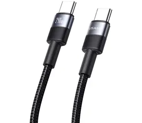 USAMS SJ727 schwarz / Datenkabel / USB-C - USB-C / PD 240W / 1,2 m