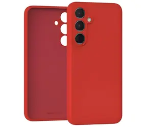 Mercury Silikonhülle für Samsung Galaxy A55 5G (A556) rot / Hülle / Silikon / kabelloses Laden