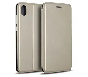Beline Book Magnetische Hülle Gold / Hülle / XIAOMI Redmi 9A / Klapphülle / Magnethülle / Brieftaschenhülle mit Ständer