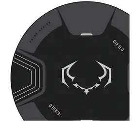 Diablo Chairs Anti-Rutsch-Gaming-Stuhlkissen schwarz-grau / Kissen / rund / rutschfest