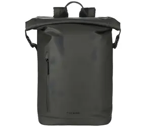 Tucano Rollo schwarz / Laptop-Rucksack mit Rollverschluss / 15,6" und MacBook Pro 16" / Wasserdicht / Recyceltes Polyester