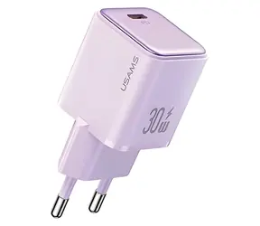 USAMS US-CC186 X-Ron lila / Ladegerät / USB-C / PD 30W / GaN-Chip