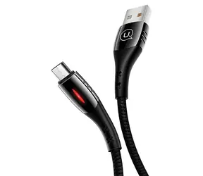 USAMS SJ346 U-Tone schwarz / Datenkabel / microUSB / 1,2 m / 2A Ladeleistung