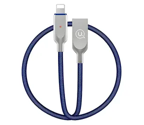 USAMS SJ170 blau / Datenkabel / Lightning / SMART Abschaltung / 1,9 m