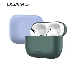 USAMS BH569 Hülle für Apple AirPods Pro, grün / Kopfhörerhülle / Silikon / ultradünn