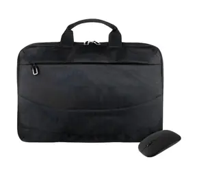Tucano Idea schwarz / Set / 15,6" Laptoptasche + kabellose Maus / gepolstertes Fach