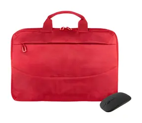Tucano Idea rot / Set / 15,6" Laptoptasche + kabellose Maus / gepolstertes Fach
