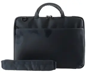 Tucano Darkolor schwarz / Schmale Laptoptasche / 13"-14" / 6 l / recyceltes Material