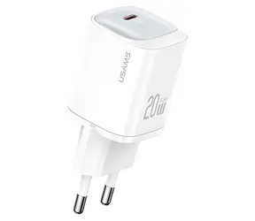 USAMS CC248 weiß / Ladegerät / USB-C / PD 20W / GaN-Chip
