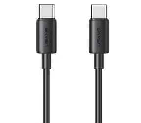 USAMS SJ711USB01 schwarz / Datenkabel / USB-C - USB-C / PD 60W / 1 m