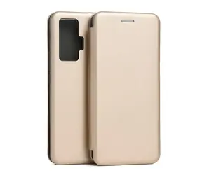 Beline Book Magnetic Gold / Hülle / Vivo X51 / Mit Kartenfach / Ständer