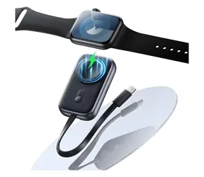 USAMS CD245 Anlaufschutz / Kabelloses Ladegerät für Apple Watch / 2-in-1 mit Powerbank (1200 mAh) / USB-C-Kabel
