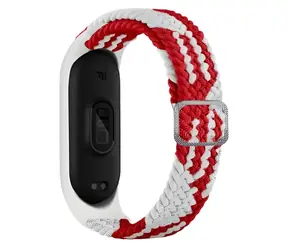 Beline Textilarmband für Mi Band 7/6/5 rot-weiß / Armband / Textil