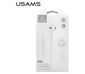 USAMS EP-22 Quadratisches In-Ear-Stereo-Headset, weiß / Kopfhörer mit Mikrofon / 3,5-mm-Klinkenstecker
