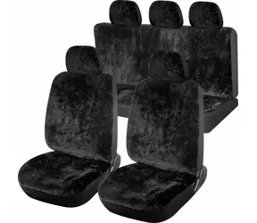 Compass SMOOTH schwarz / Autoabdeckungen / 11-teiliges Set / mit Seitenairbags / 100 % Polyester