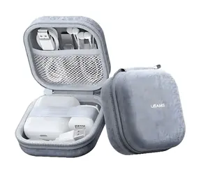 USAMS ZB351 grau / Etui für TWS-Kopfhörer / Textil, EVA