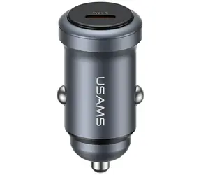 USAMS CC321 Anlaufgeschützt / Kfz-Ladegerät / USB-C / PD 30W / Aluminiumgehäuse
