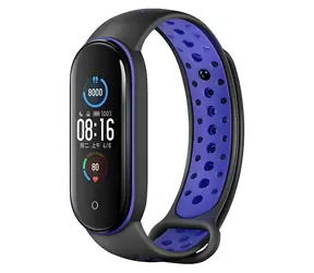Beline Design schwarz-blaues Armband für XIAOMI Mi Band 5/6/7 / Silikon