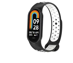 Beline Design Mi Band 8/9/10 schwarz-weiß / Armband / Silikon
