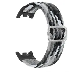 Beline Nylonarmband für XIAOMI SMART Band 8/9/10, schwarz-weiß / Armband für XIAOMI SMART Band / Nylon