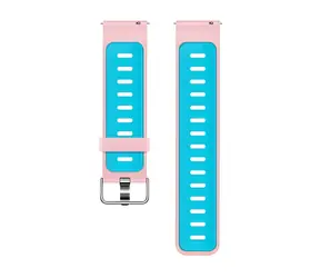 Beline Doppelfarbiges Armband in Rosa-Blau / Smartwatch-Armband / Silikon / 20 mm